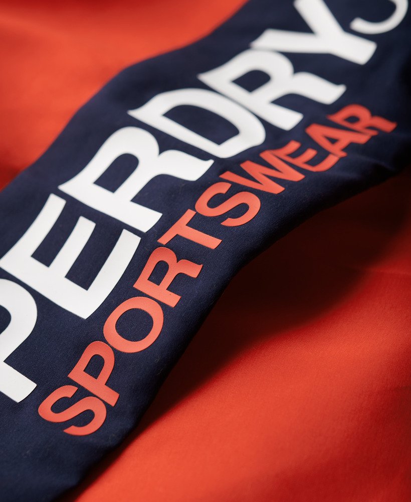 sportkleding logo boardshorts van gerecycled materiaal 19 inch in appelrood