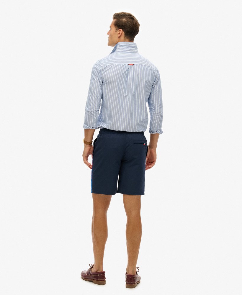 sportswear logo 19 inch boardshorts van gerecycled materiaal in een prachtige marineblauwe kleur