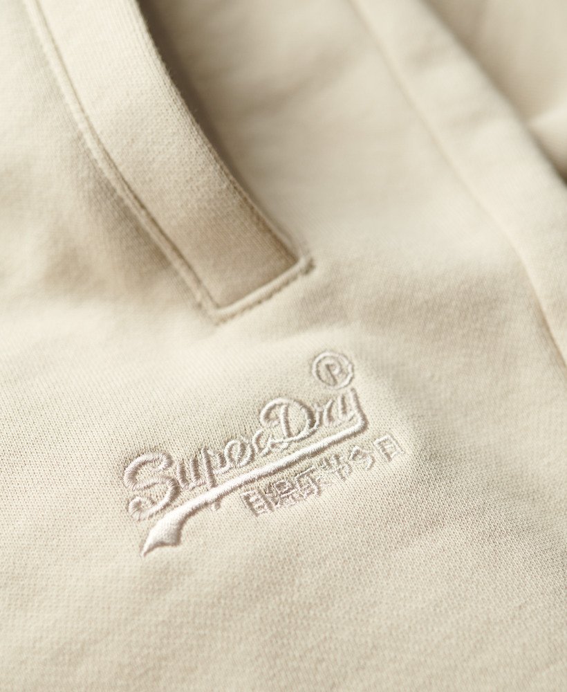 essential logo jersey shorts in licht steenbeige