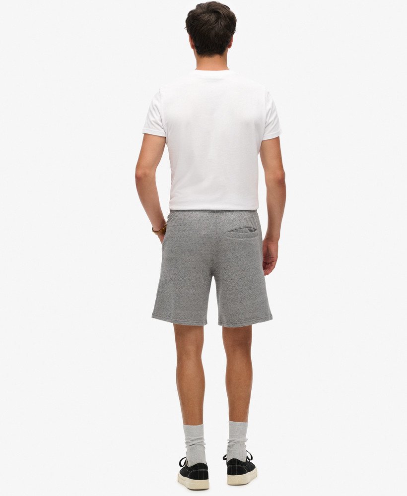 essential logo jersey shorts in donkergrijs gemêleerd