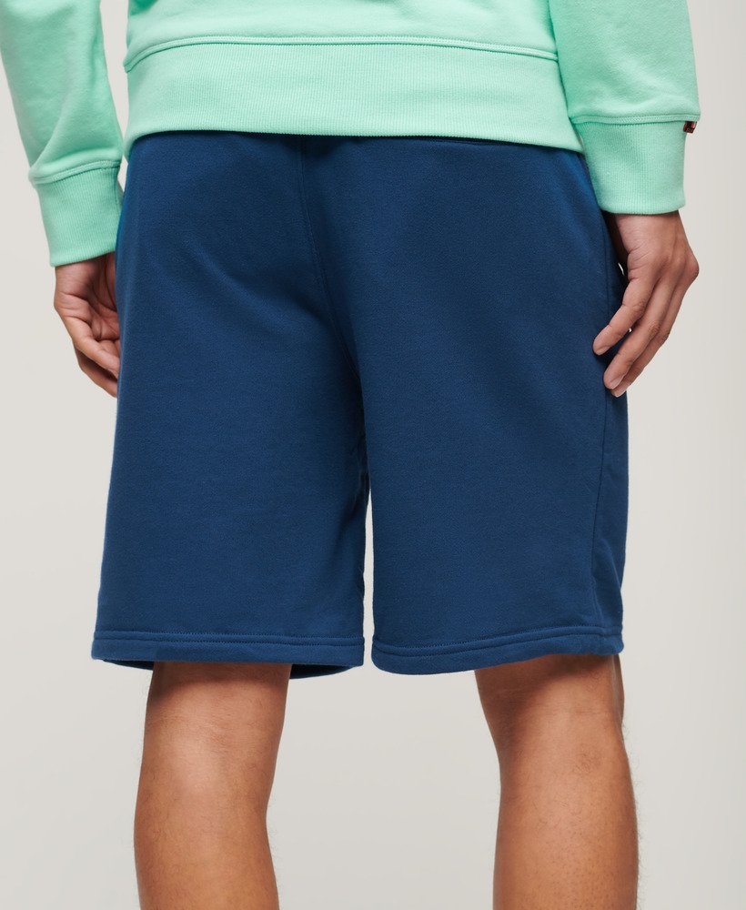 essential logo jersey shorts in pilot mid blue