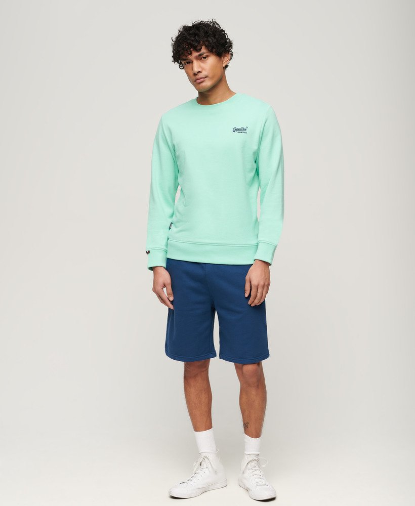 essential logo jersey shorts in pilot mid blue