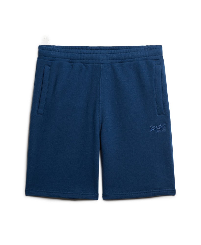 essential logo jersey shorts in pilot mid blue