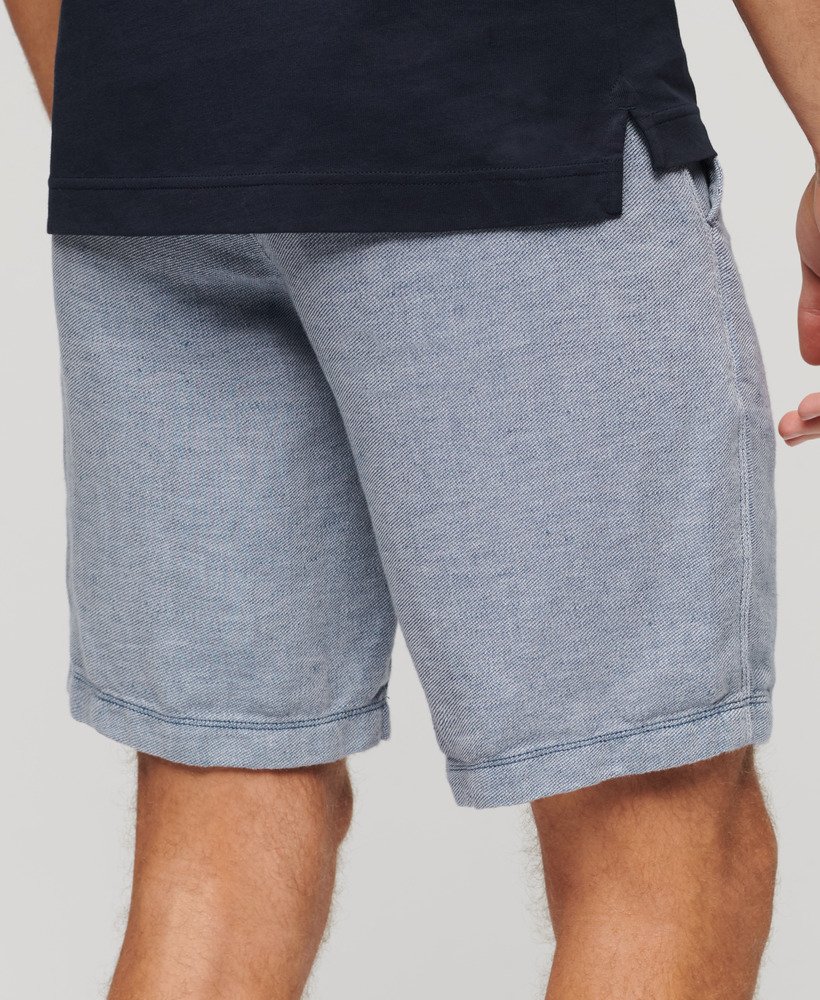 linnen shorts met trekkoord in navyoptic