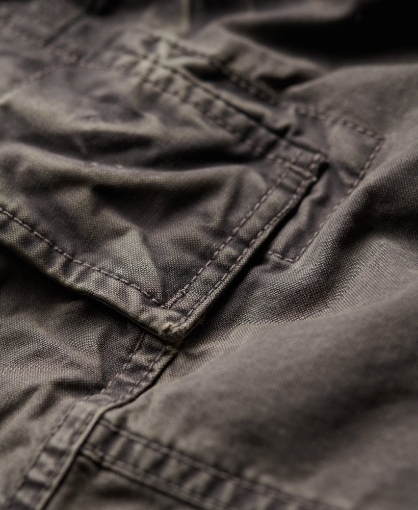 stevige cargoshorts in gewassen grijs.