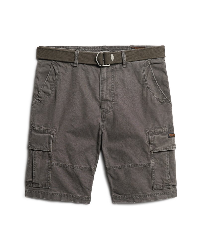 stevige cargoshorts in gewassen grijs.