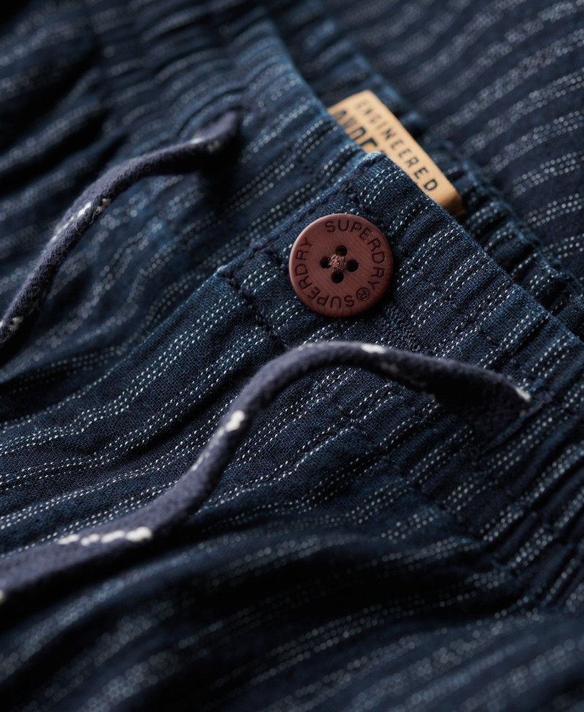 indigo bermuda shorts in twin ticking navy
