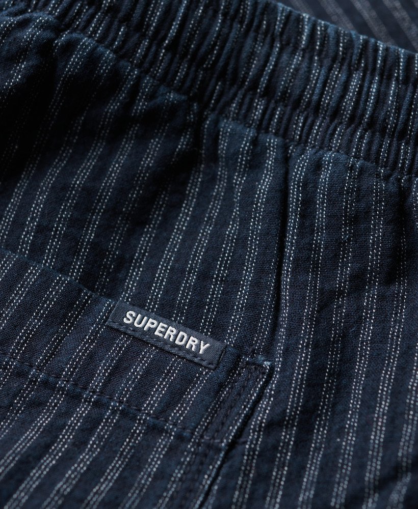 indigo bermuda shorts in twin ticking navy