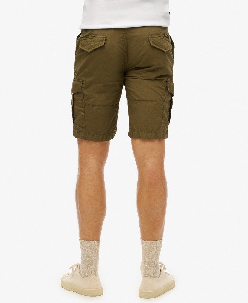 cargo shorts met parachute-effect in authentiek kaki