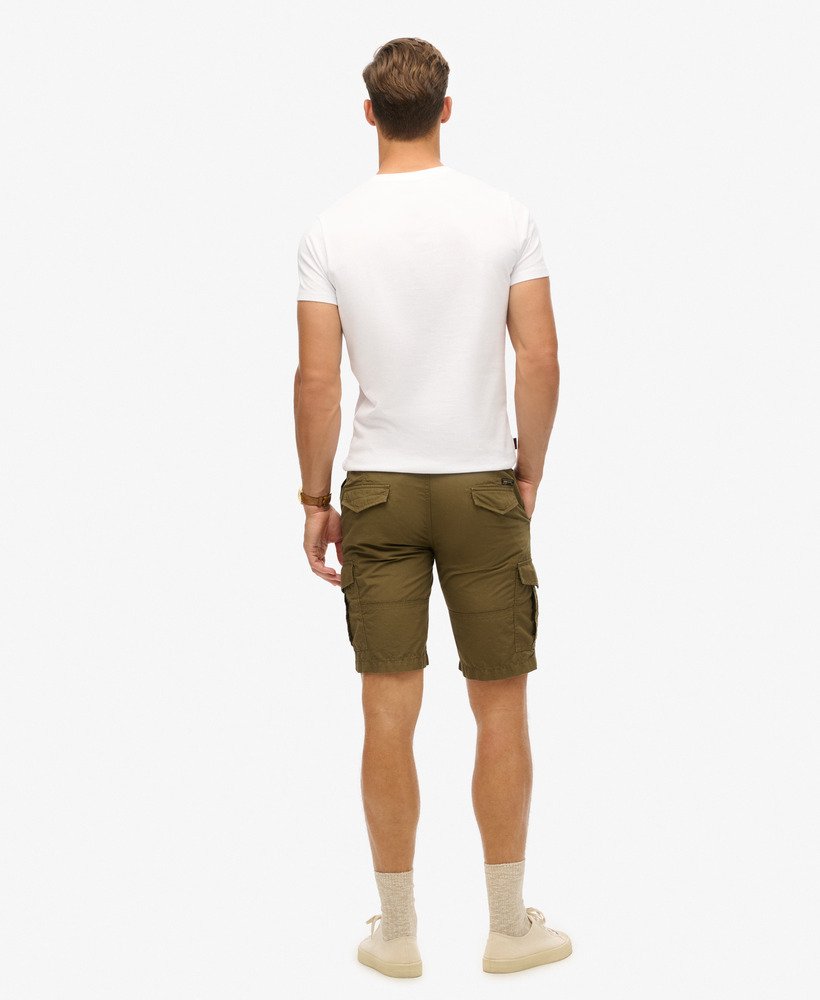 cargo shorts met parachute-effect in authentiek kaki