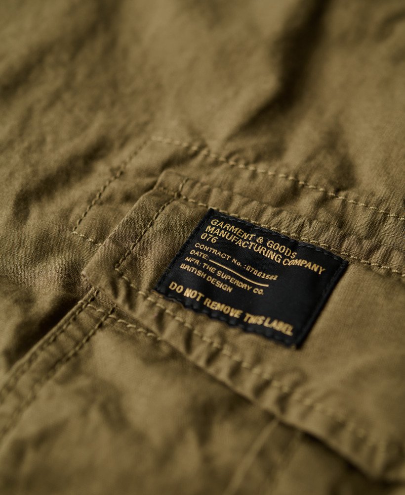 cargo shorts met parachute-effect in authentiek kaki