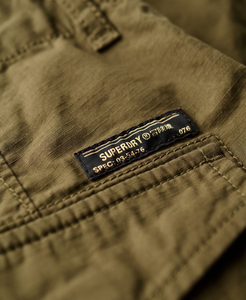 cargo shorts met parachute-effect in authentiek kaki