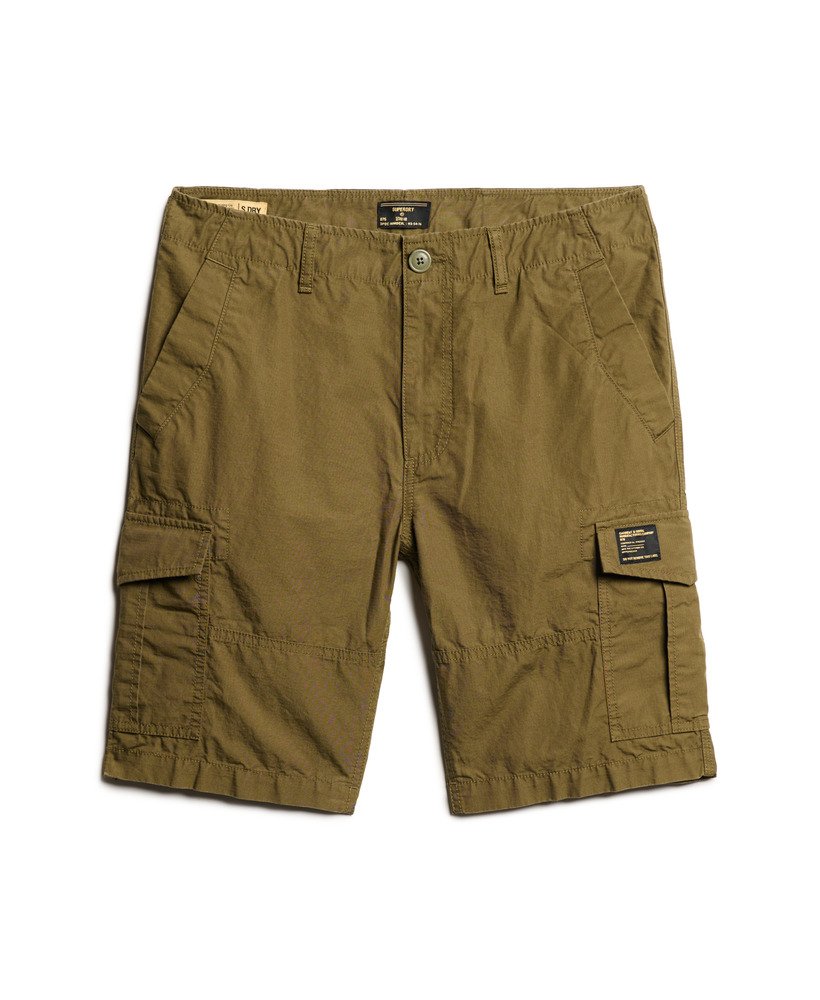 cargo shorts met parachute-effect in authentiek kaki