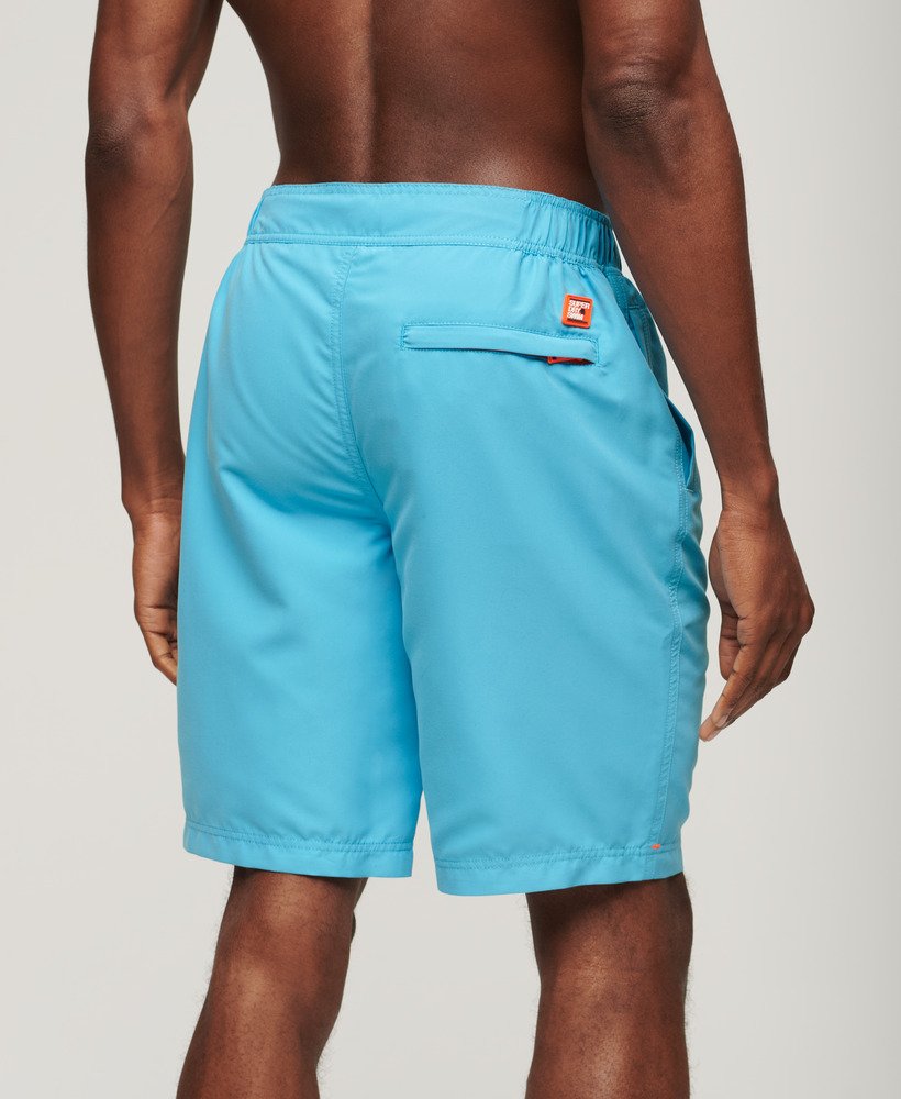 klassieke boardshorts in oceaanblauw