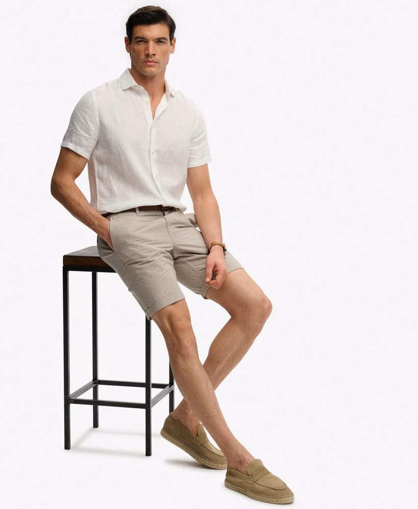 Premium getextureerde chino shorts
