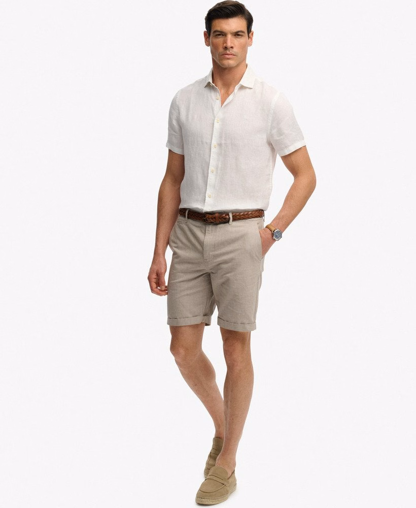 Premium getextureerde chino shorts