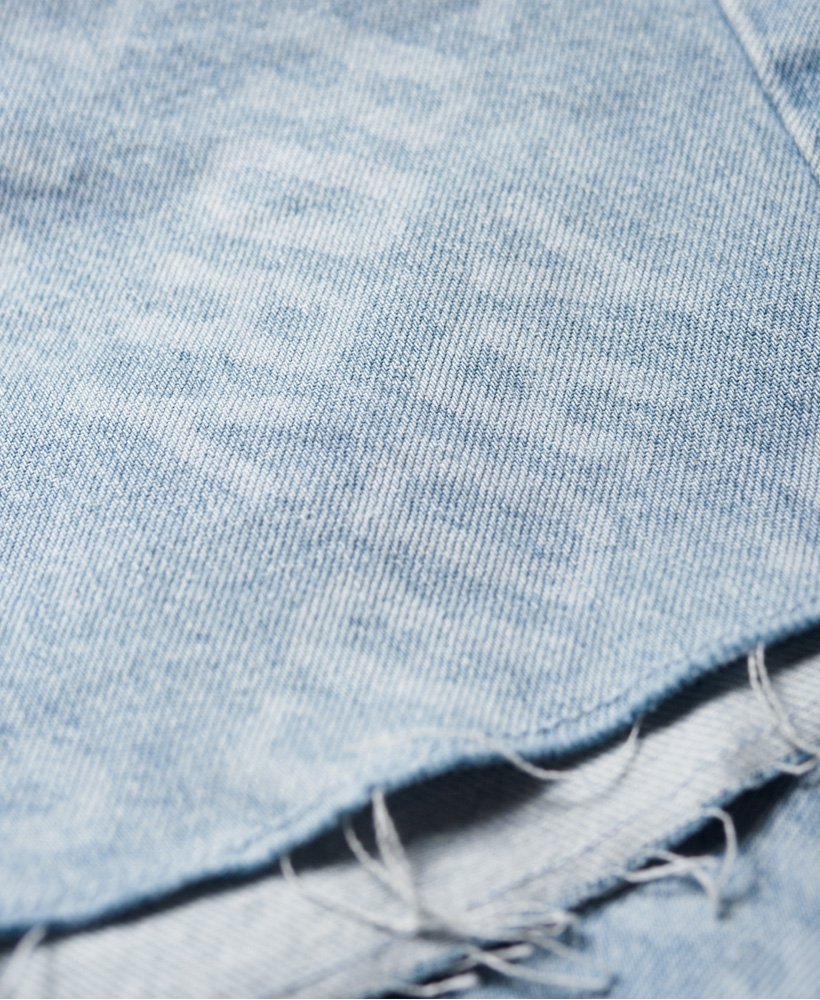 ruby cut off shorts in laser blue