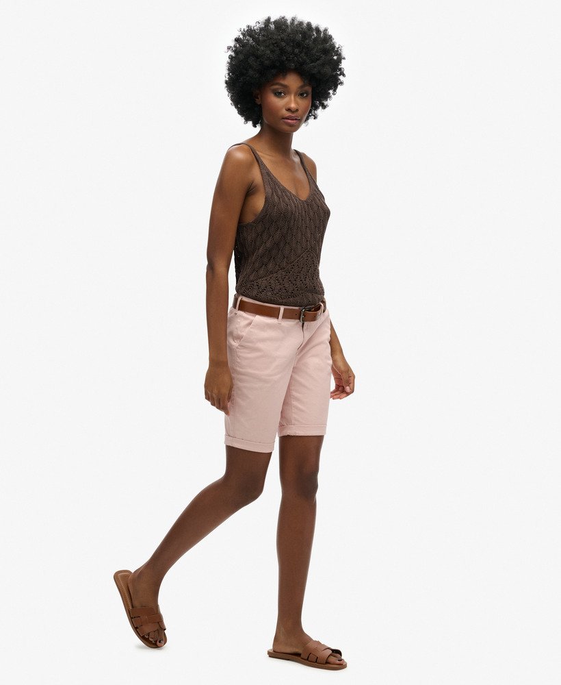 city chino shorts in peach whip