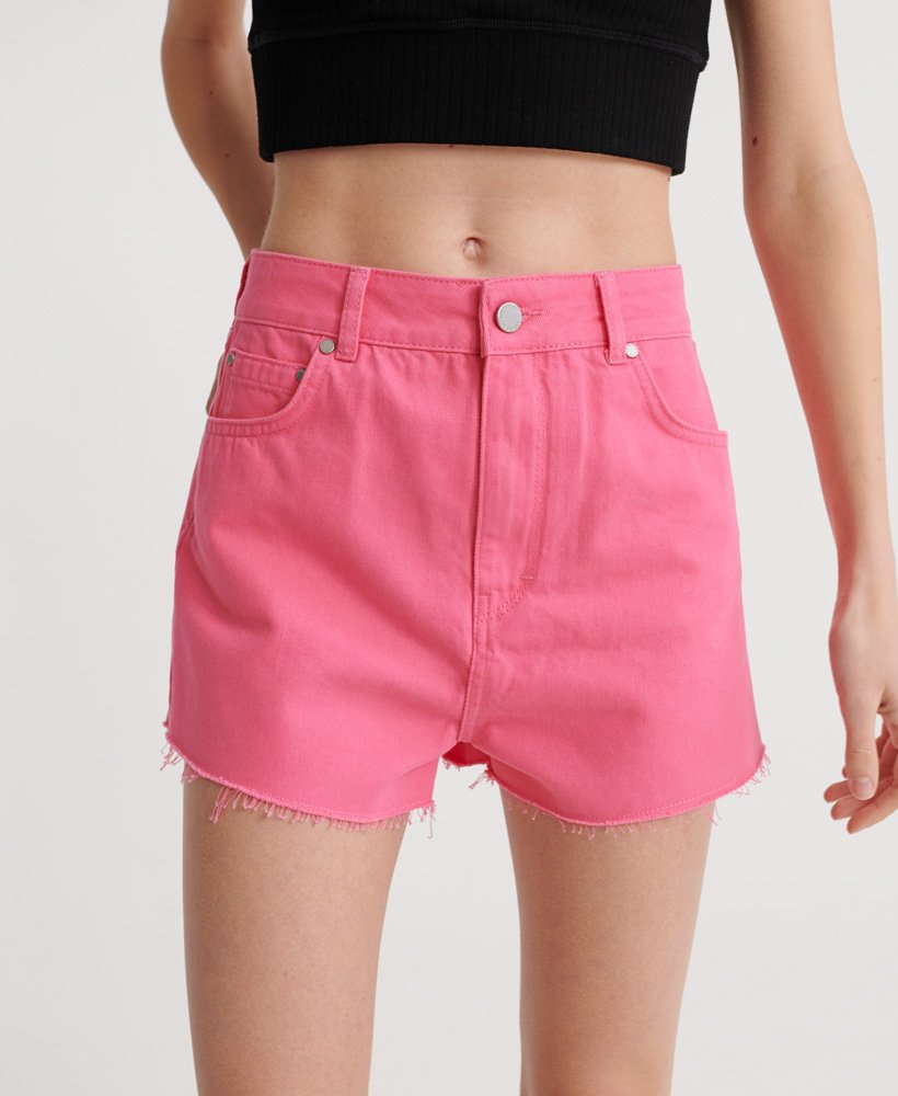 ruby cut off shorts in fluor roze
