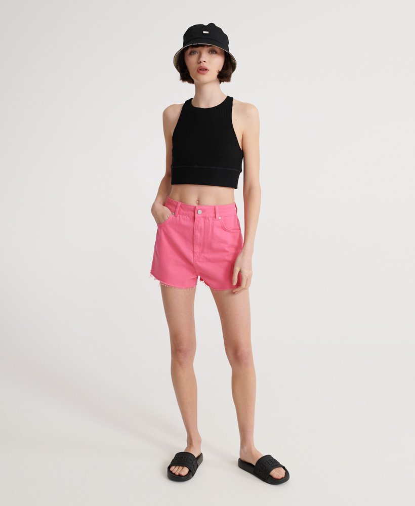 ruby cut off shorts in fluor roze