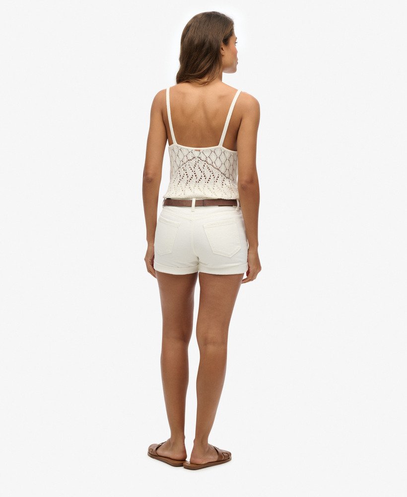 steph boyfriend short in denim optic white
