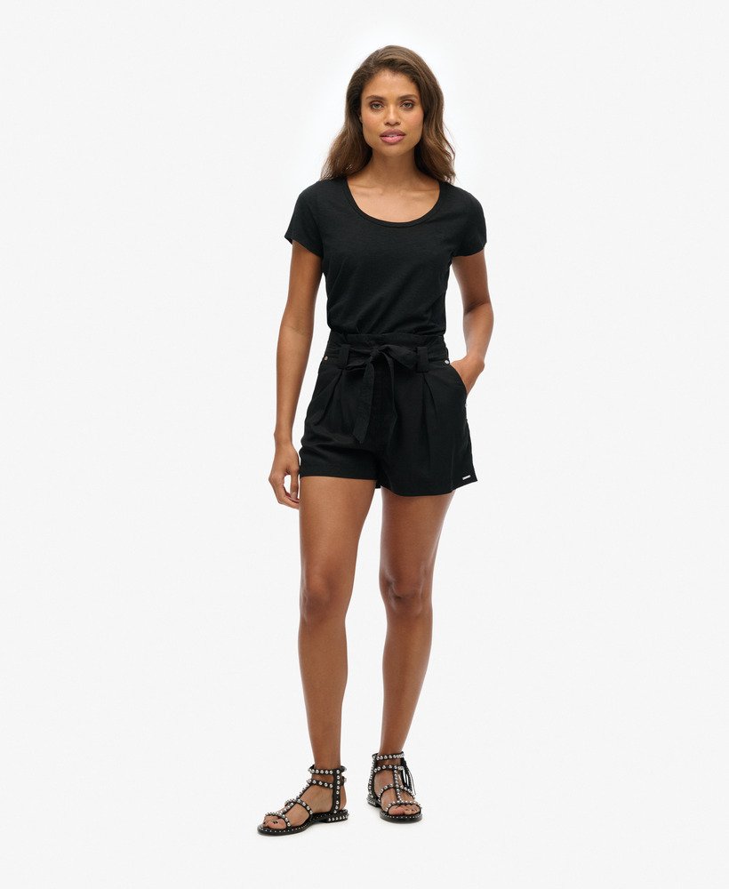 desert paperbag shorts in zwart