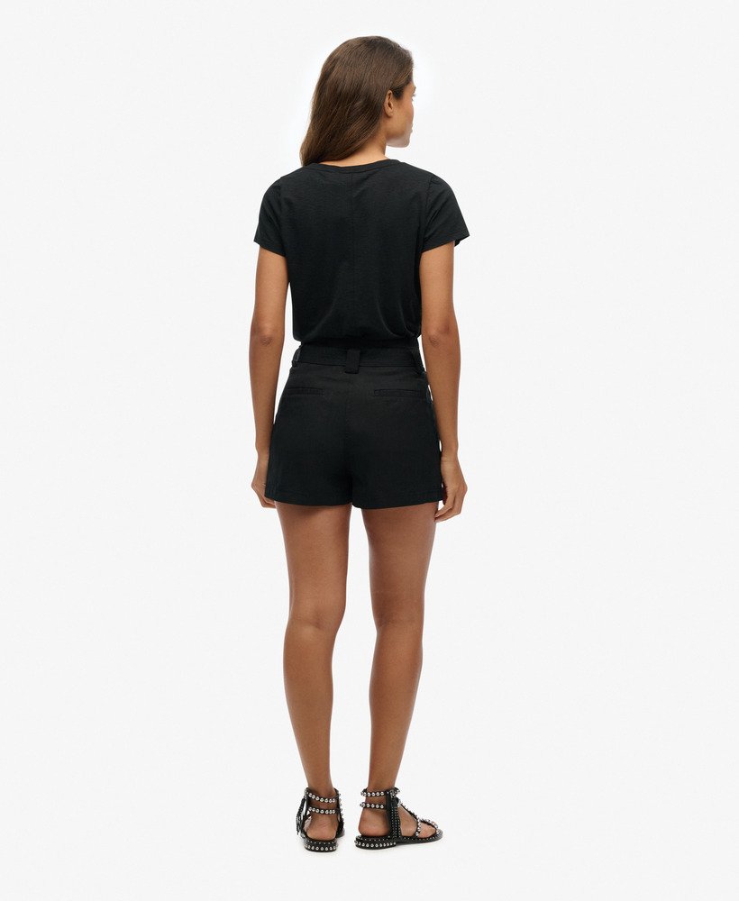 desert paperbag shorts in zwart