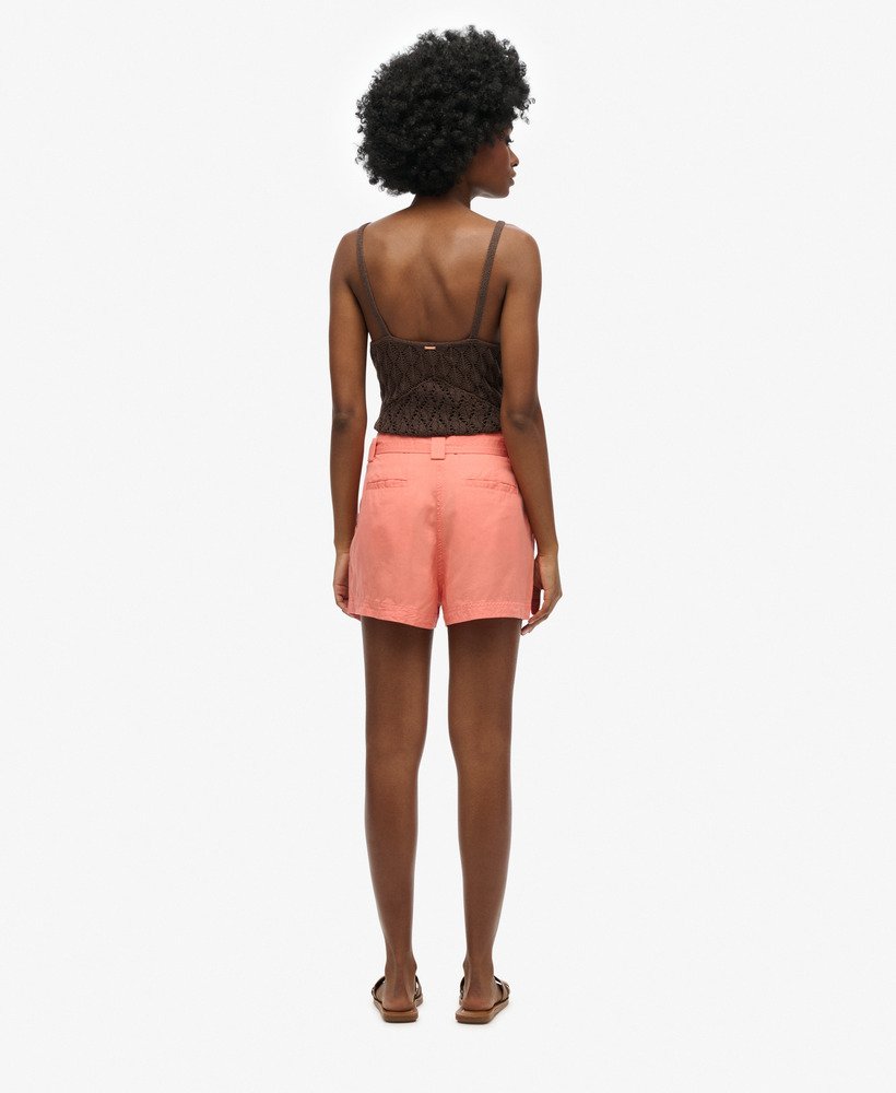 desert paperbag shorts in granaatappelkleur