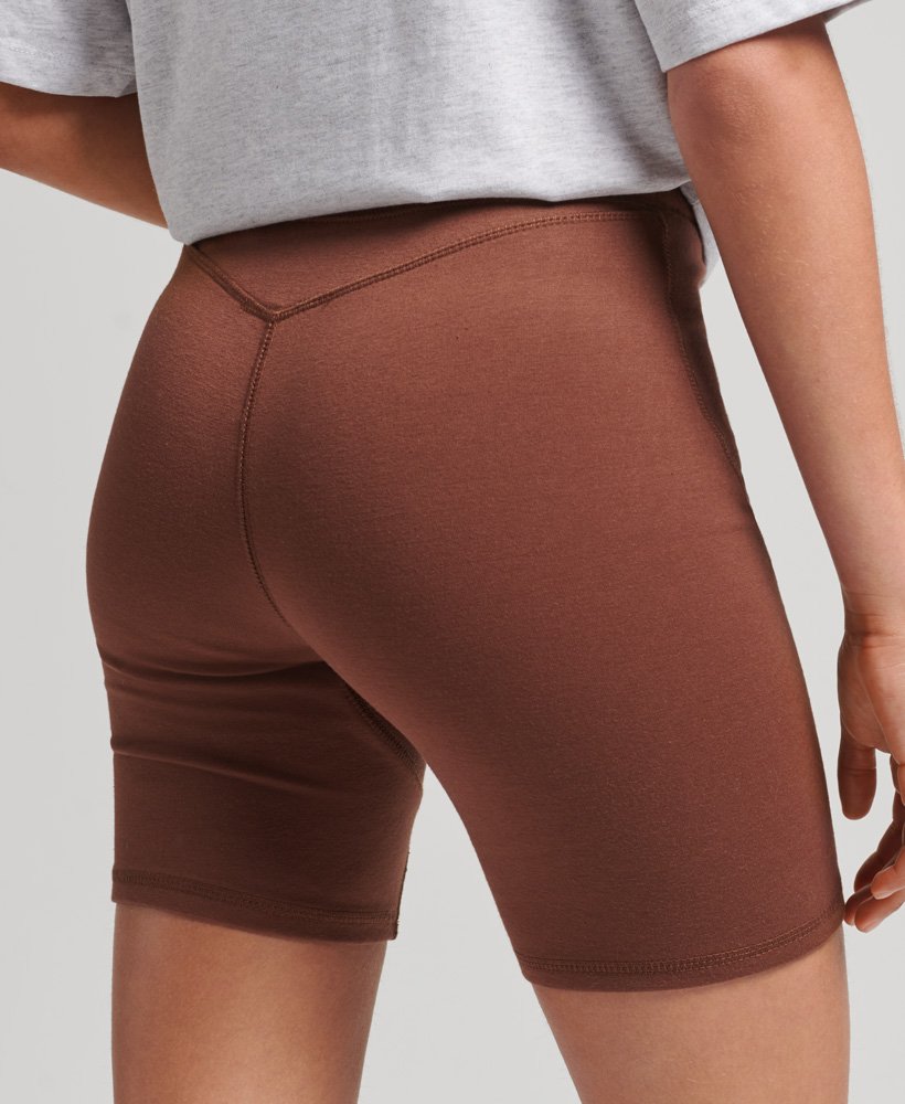 tech cycling shorts in rock brown