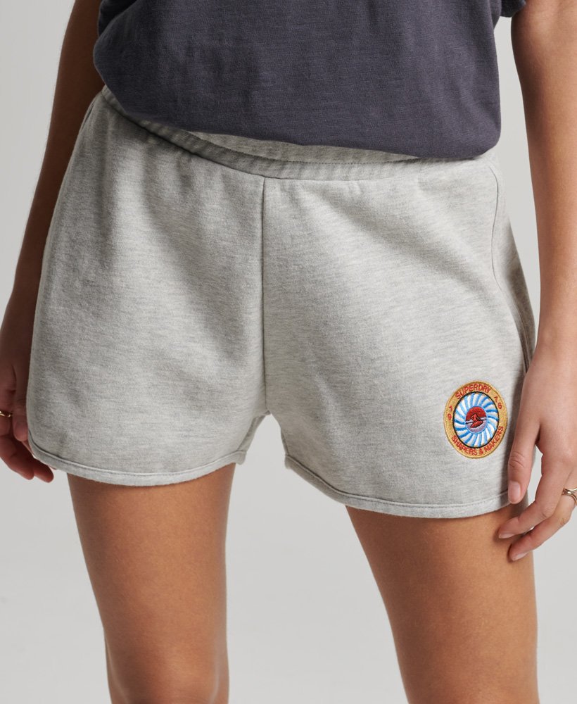 vintage cali shorts in lichtgrijs gemêleerd