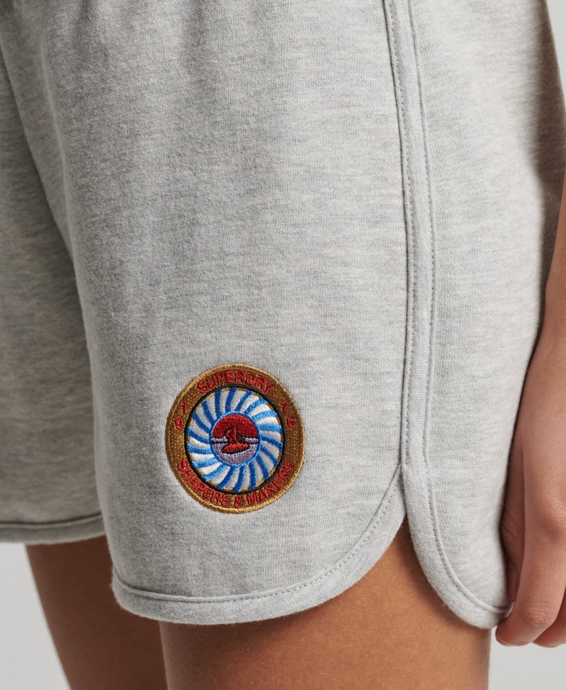 vintage cali shorts in lichtgrijs gemêleerd