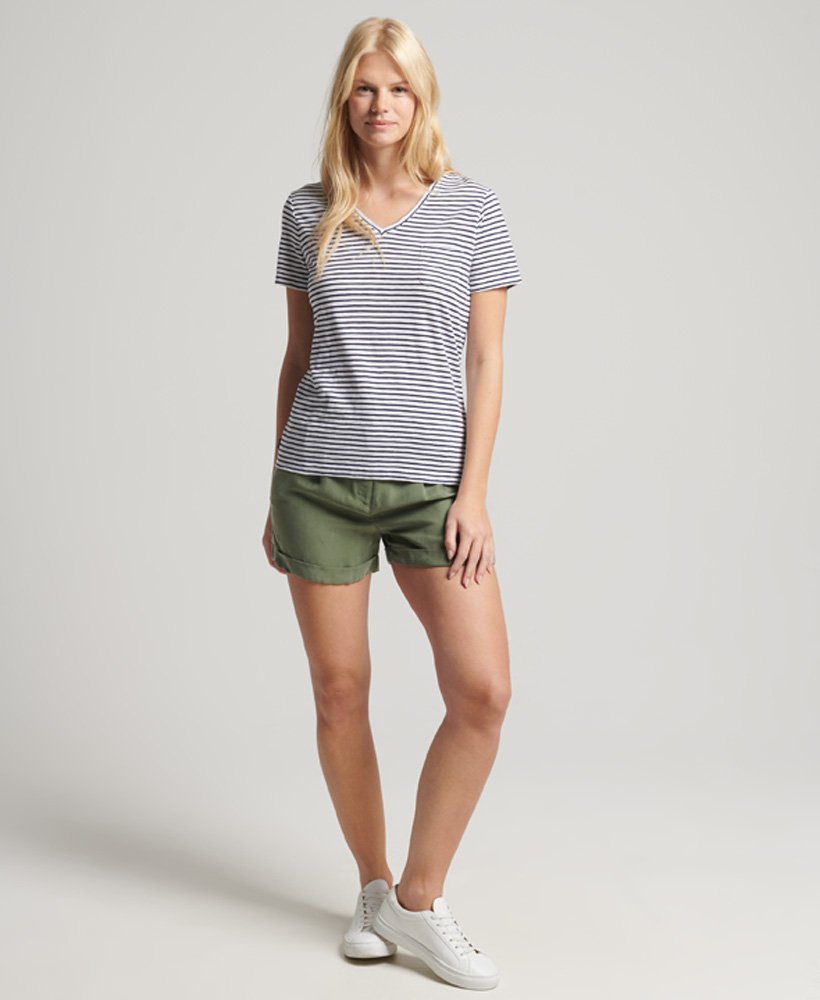 cupro shorts in thyme