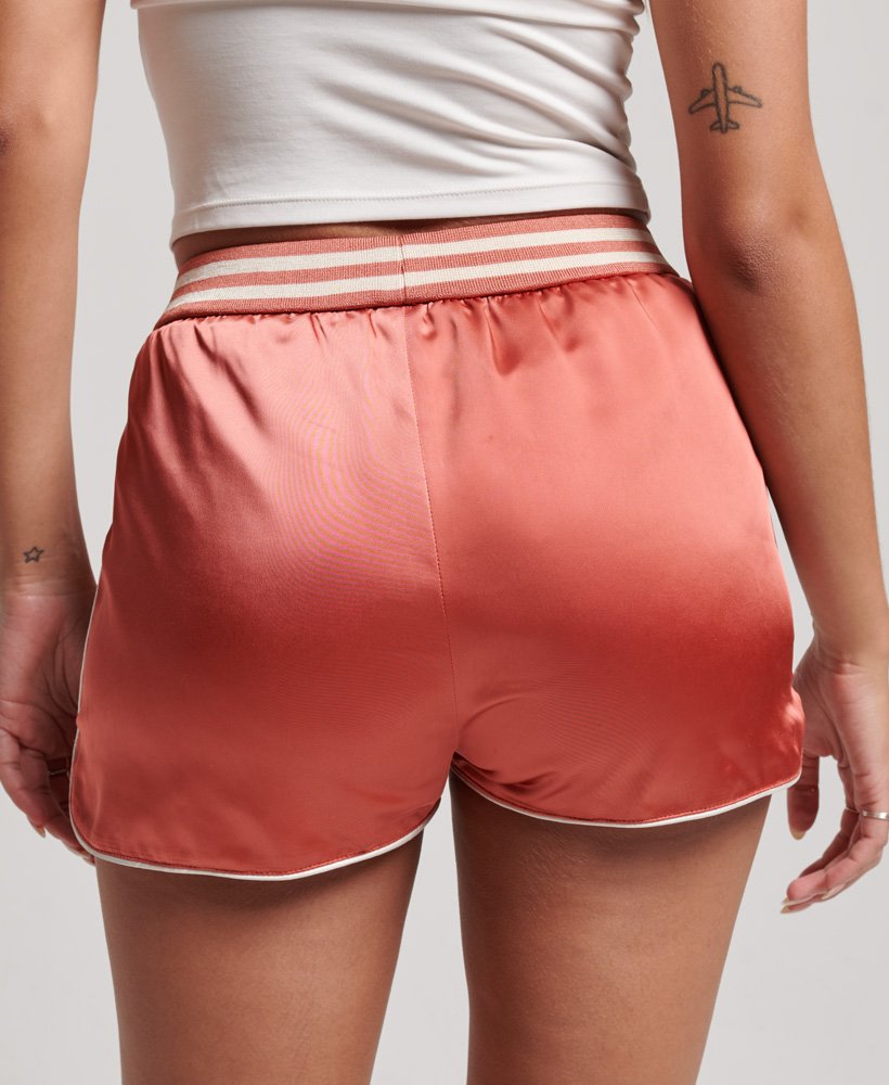 suika racer shorts in coral peach