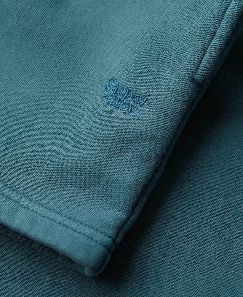 vintage wash sweat shorts in hydro dark turquoise