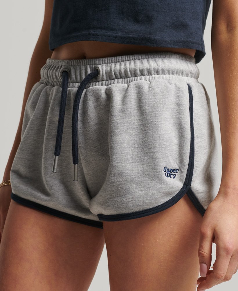 vintage jersey racer shorts in grijs gemarderdeclipse navy