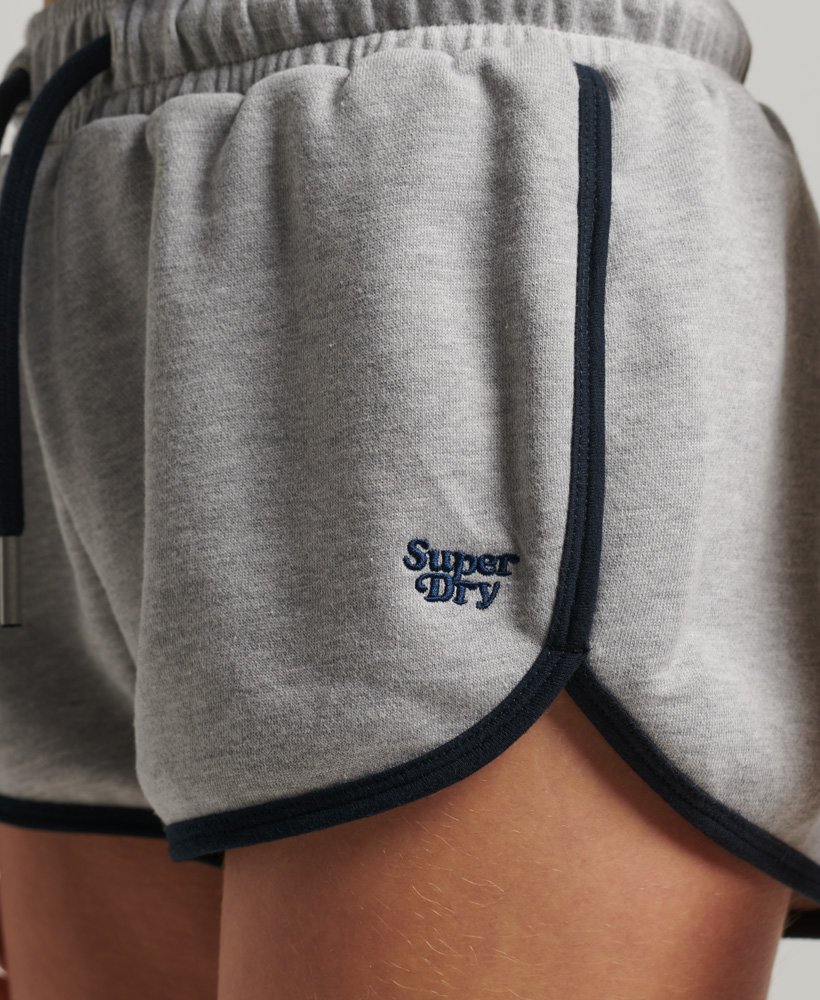 vintage jersey racer shorts in grijs gemarderdeclipse navy