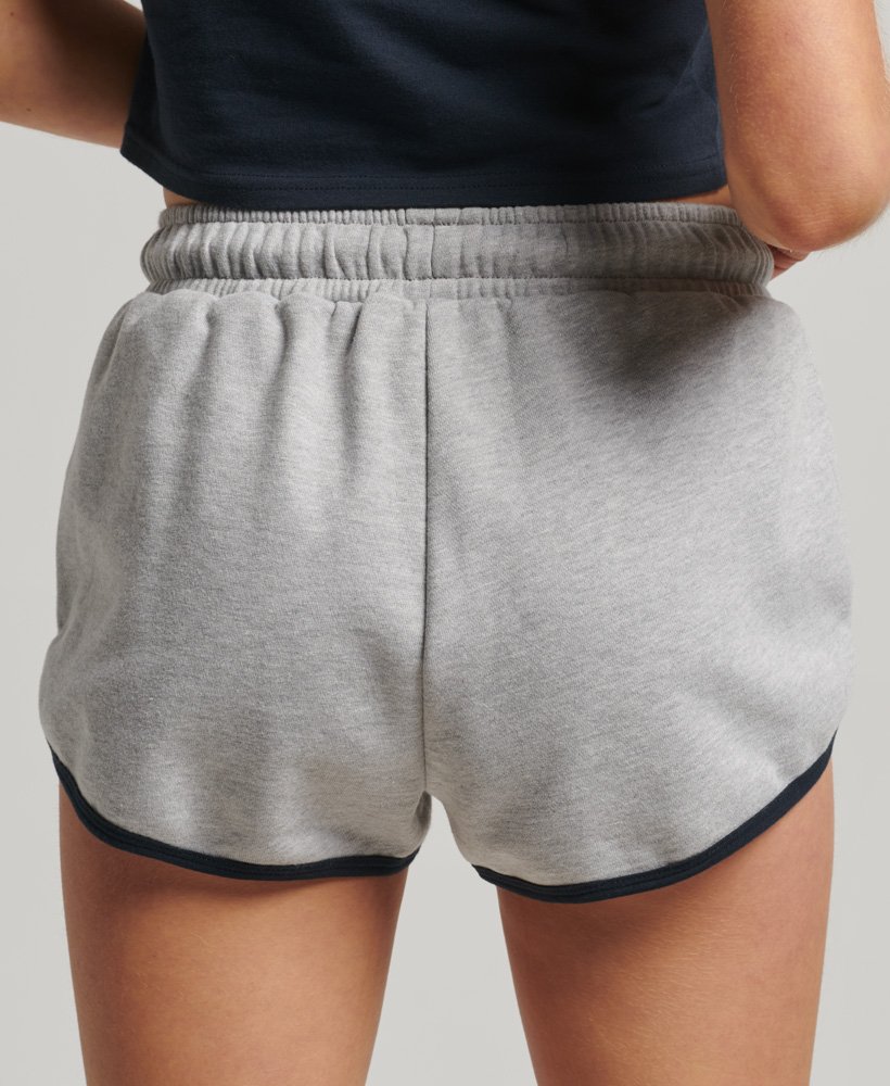 vintage jersey racer shorts in grijs gemarderdeclipse navy