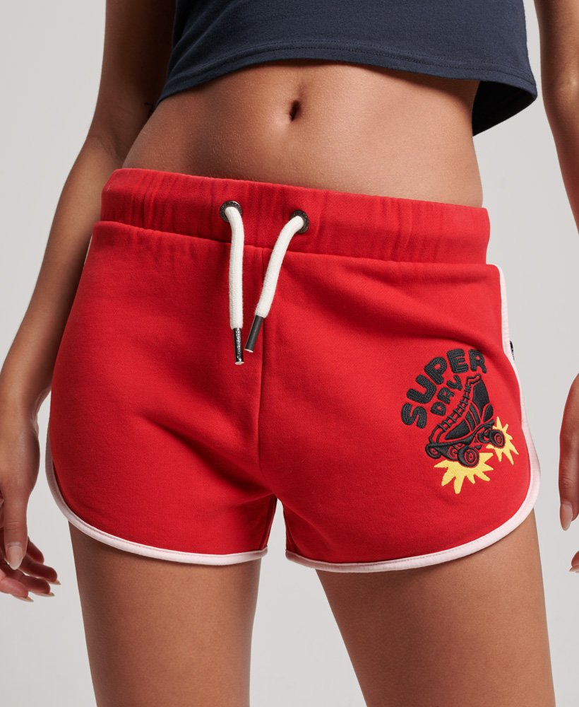 vintage roll with it jersey shorts in varsity red