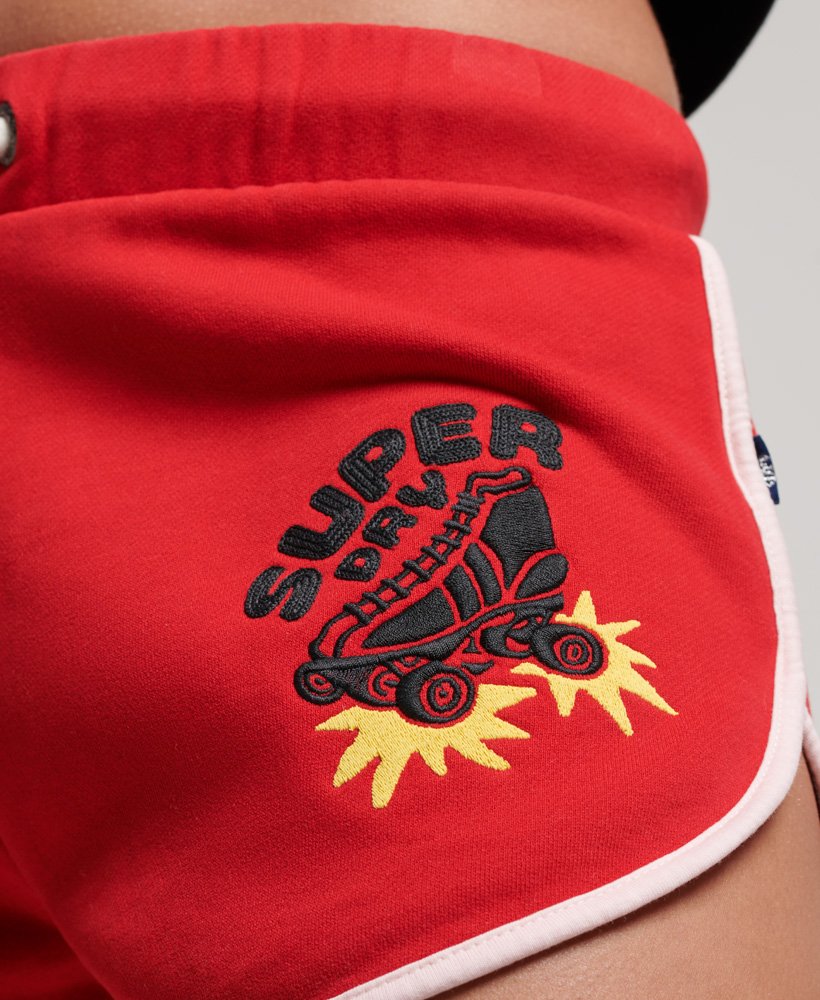vintage roll with it jersey shorts in varsity red