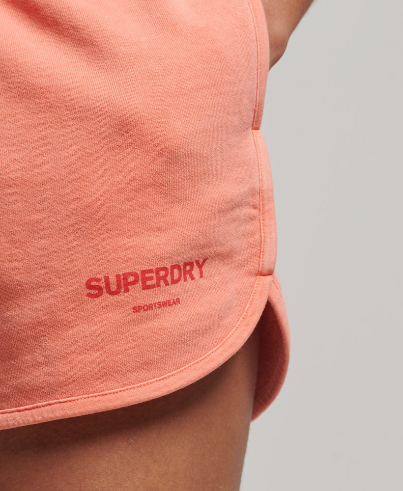 core sport sweat shorts in pastelline coral