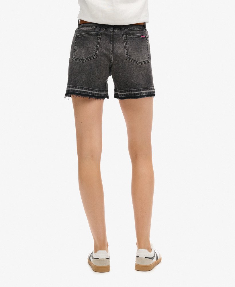 mid rise cut off short in wolcott black stone