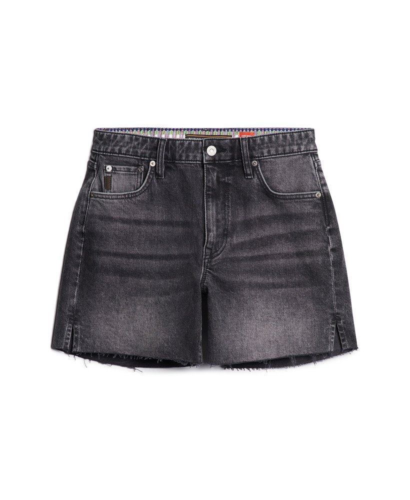 mid rise cut off short in wolcott black stone