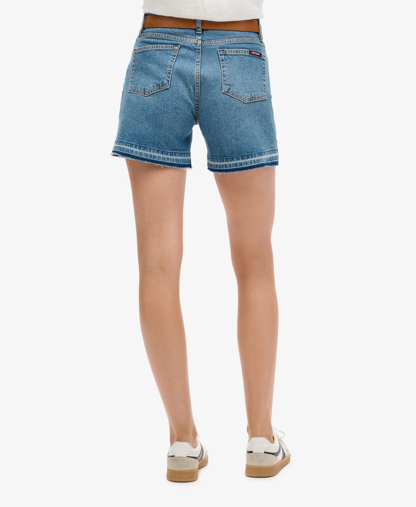 middelhoge afgesneden korte broek in fulton vintage blue