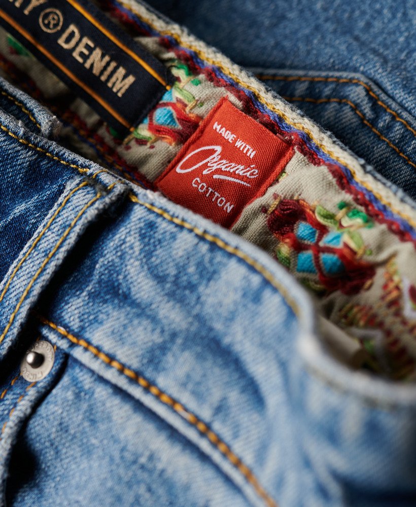 middelhoge afgesneden korte broek in fulton vintage blue