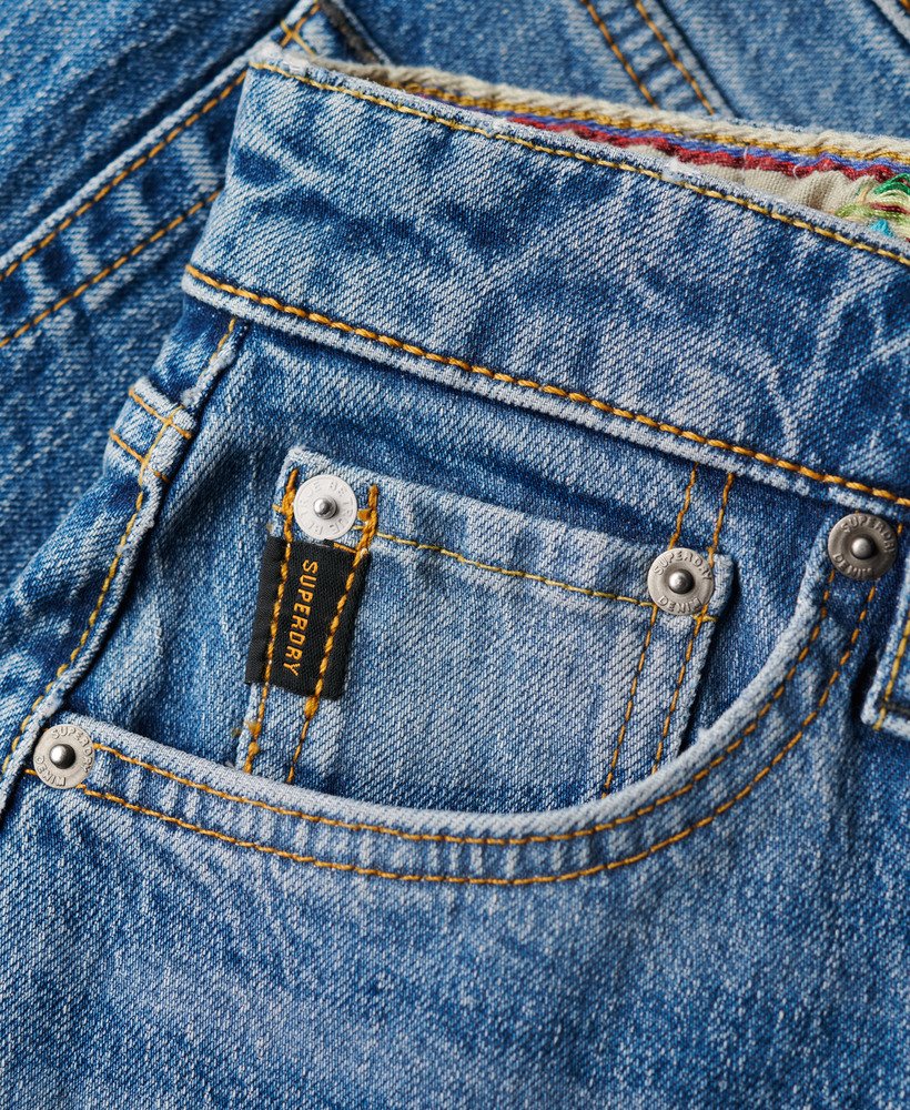 middelhoge afgesneden korte broek in fulton vintage blue