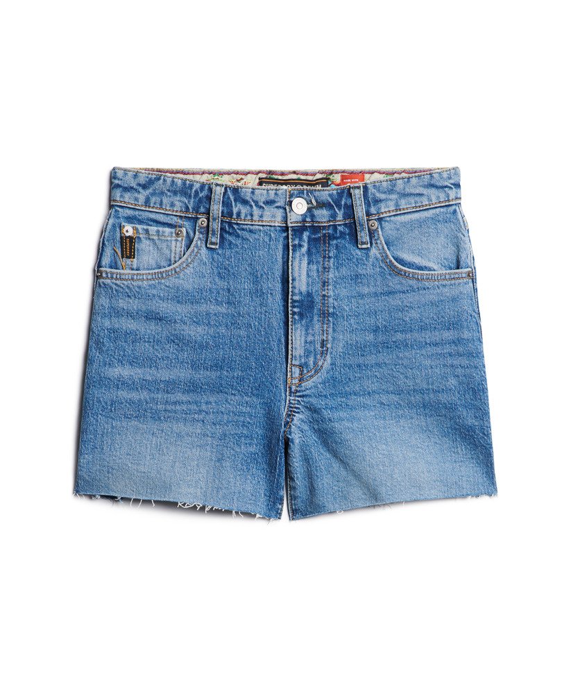 middelhoge afgesneden korte broek in fulton vintage blue