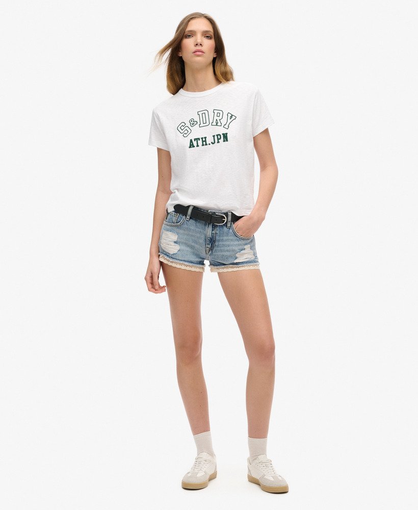 denim hot shorts in lentestijl vintage op maat gemaakt