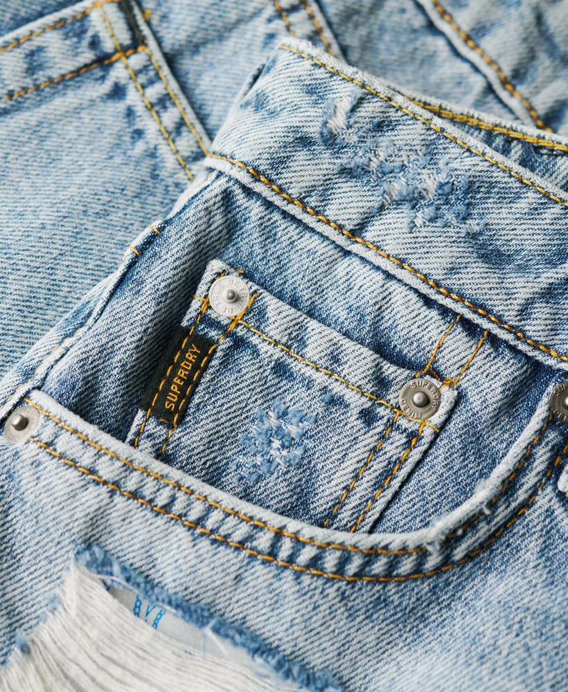 denim hot shorts in lentestijl vintage op maat gemaakt