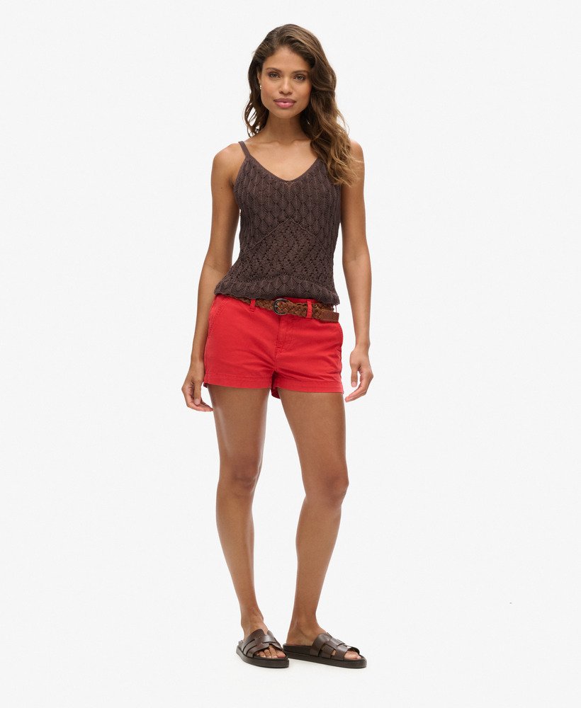 chino hot shorts in frisdrankrood