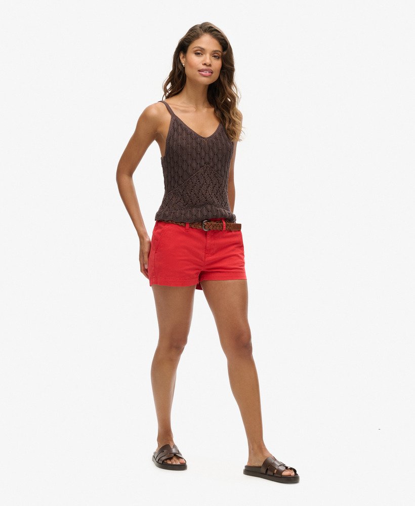 chino hot shorts in frisdrankrood